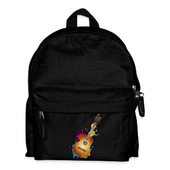 beaux graffitis de guitares acoustiques colorées - Sac à dos Enfant - noir - Devant
