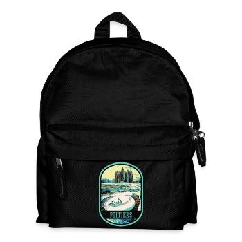 Poitiers Frankreich, Themenpark Futuroscope - Kinder Rucksack - Schwarz - Vorne