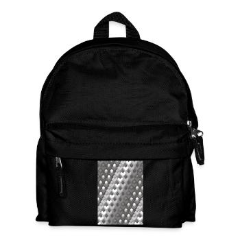 Grayscale gradient Left turn - Kids' Backpack - black - Front