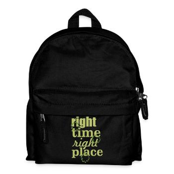 right time right place - Kids' Backpack - black - Front