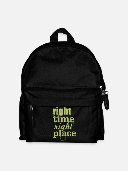 right time right place - Kids' Backpack - black