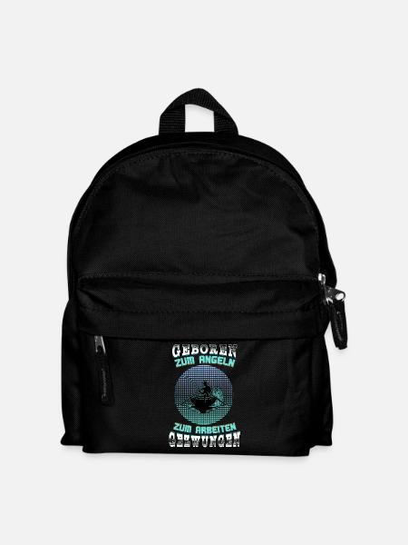 Zum Angeln geboren - Angler Geschenk - Fischer - Kinder Rucksack - Schwarz