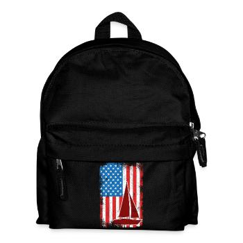 4. Juli Segeln USA - Kinder Rucksack - Schwarz - Vorne
