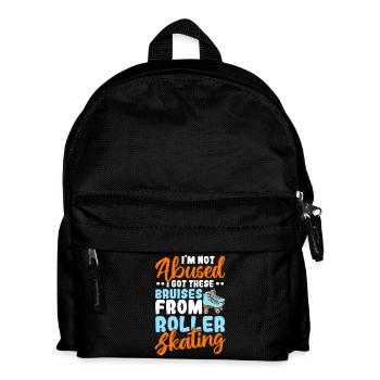 Rollschuh Design - Kinder Rucksack - Schwarz - Vorne