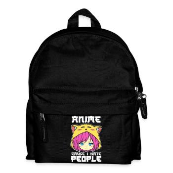 Anime Animation Manga Statement Japan Zeichentrick - Kids' Backpack - black - Front