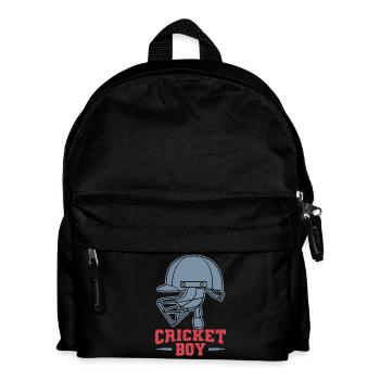 Kricket Jungs - Kinder Rucksack - Schwarz - Vorne