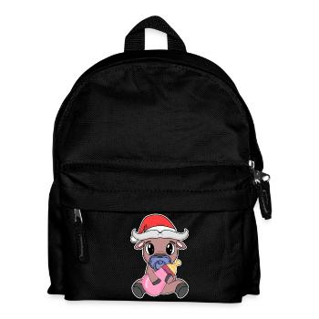 Bœuf bébé Noël - Sac à dos Enfant - noir - Devant
