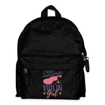 Unterschätze nie eine Geigenspielerin - Kinder Rucksack - Schwarz - Vorne