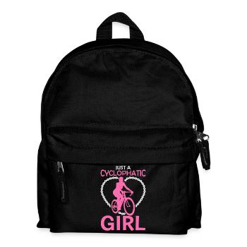 Just a cyclist - Kids' Backpack - black - Front