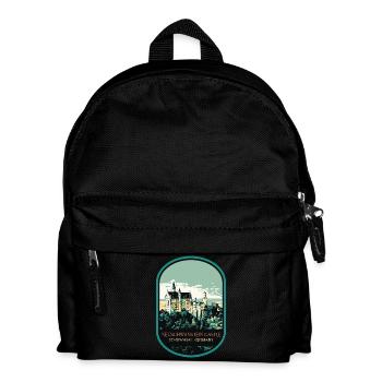Neuschwanstein Castle Silhouette - Kids' Backpack - black - Front