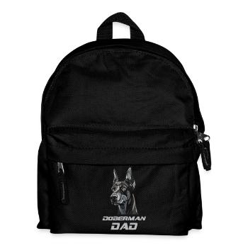 Dobermann Papa Hundekopf - Kinder Rucksack - Schwarz - Vorne