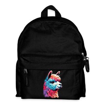 Alpaka - Kinder Rucksack - Schwarz - Vorne