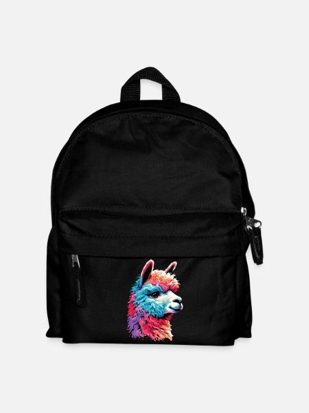 Alpaka - Kinder Rucksack - Schwarz
