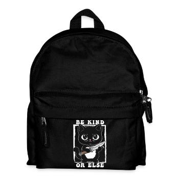 Be Kind or Else Kitty - Kids' Backpack - black - Front