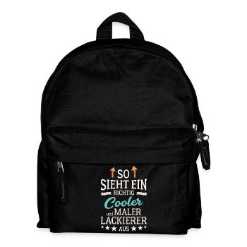 So sieht ein richtig cooler Maler Lackierer aus - Kinder Rucksack - Schwarz - Vorne