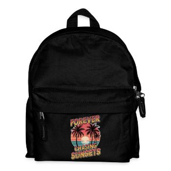 Sunset - Palm Trees Vacation - Kids' Backpack - black - Front