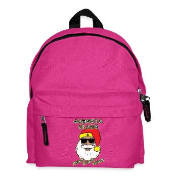 Gangsta Santa Cannabis Hoodie Design - Kinder Rucksack - Fuchsia - Vorne