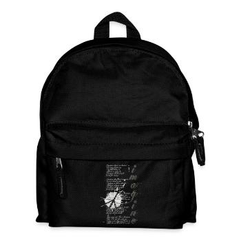 imagine - grafisches Peace-Zeichen und Lied-Text - Kinder Rucksack - Schwarz - Vorne