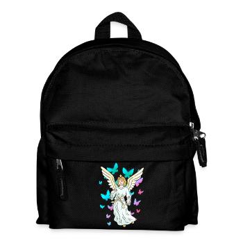 himmlisch Frühling Schmetterlinge Natur Engel - Kinder Rucksack - Schwarz - Vorne