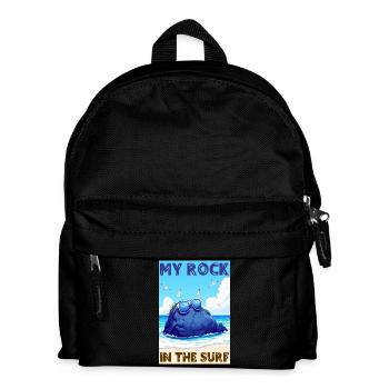 My rock in the surf - Kids' Backpack - black - Front