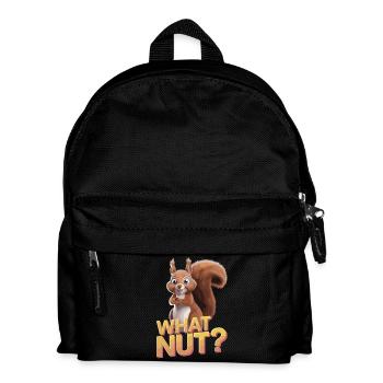 Nettes Eichhörnchen hält Eichel What Nut - Kinder Rucksack - Schwarz - Vorne