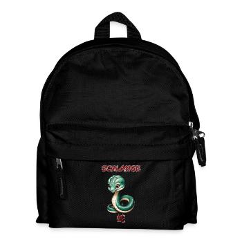 Schlange - chinesisches Sternzeichen - Astrologie - Kinder Rucksack - Schwarz - Vorne