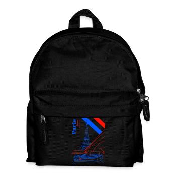 Paris und seine Eiserne Lady - Kinder Rucksack - Schwarz - Vorne