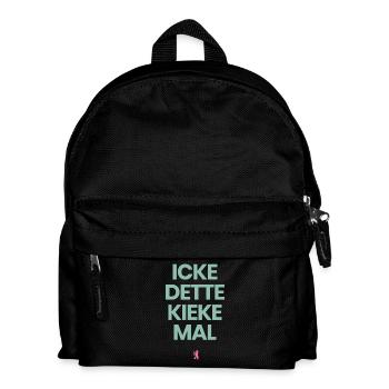ICKE DETTE KIEKE MAL - Kinder Rucksack - Schwarz - Vorne