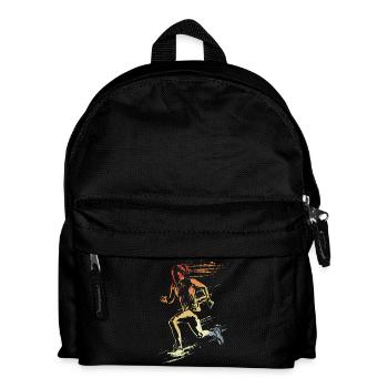 Läuferin Retro-Stil - Kinder Rucksack - Schwarz - Vorne