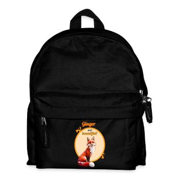 Ce beau renard roux - Sac à dos Enfant - noir - Devant