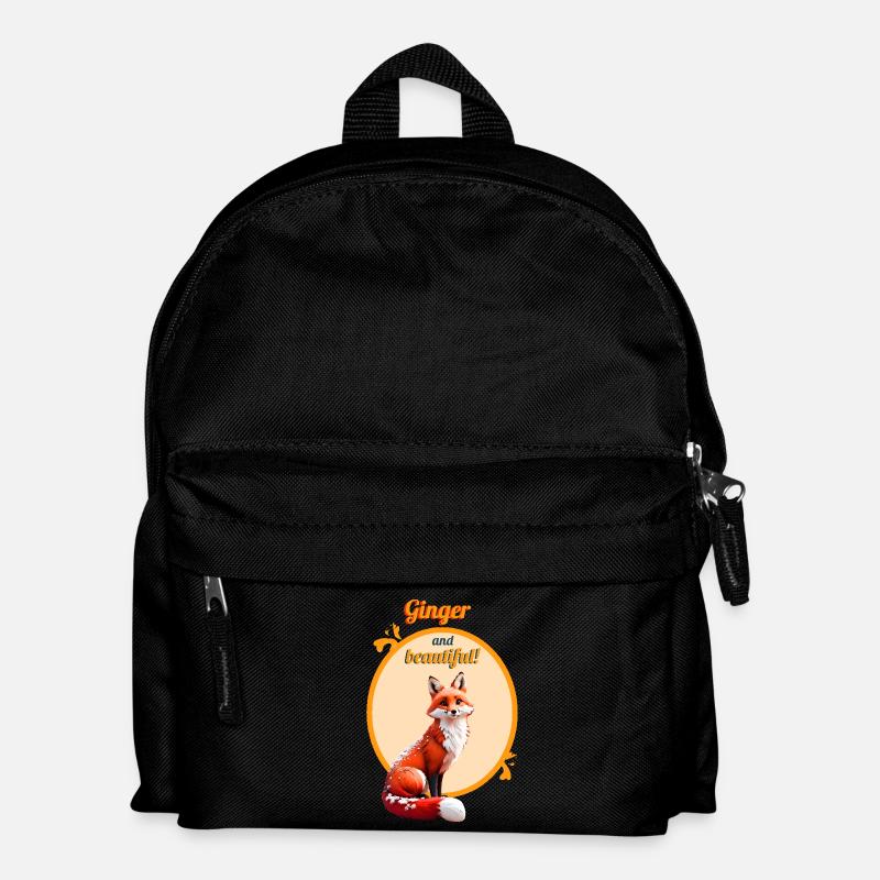 This beautiful and red fox - Kids' Backpack - black