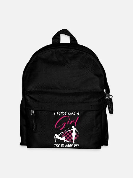 Fencing Girl - Kids' Backpack - black