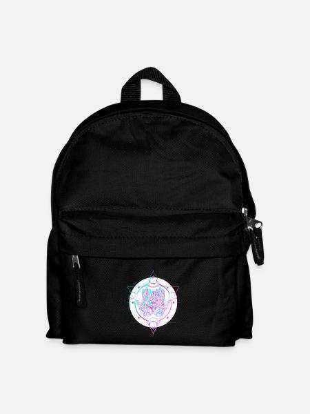 Mystical Astral Hand with Eye Design - Kids' Backpack - black
