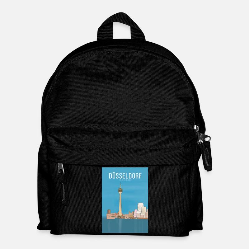 Düsseldorf - Kinder Rucksack - Schwarz