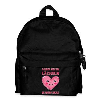 Zauber mir ein Lächeln in mein Herz - Kinder Rucksack - Schwarz - Vorne