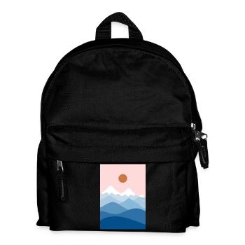 Berglandschaft rosa - Kinder Rucksack - Schwarz - Vorne