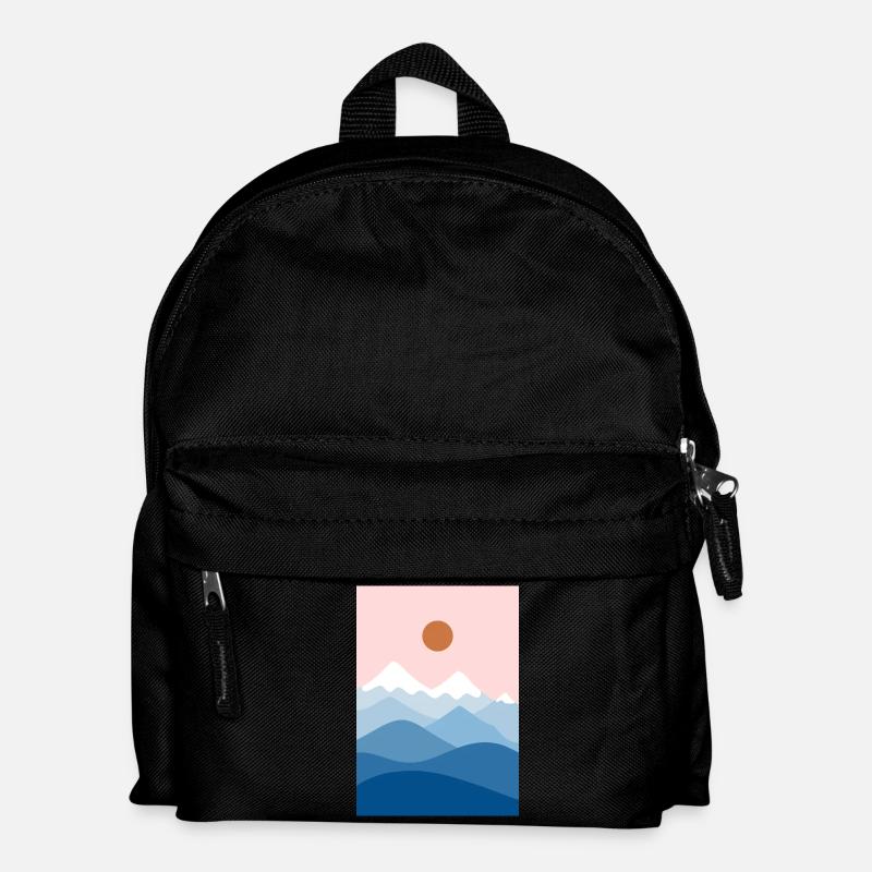 Berglandschaft rosa - Kinder Rucksack - Schwarz
