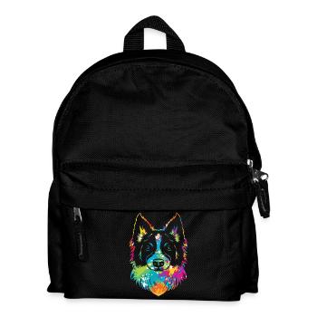 Border Collie - Kids' Backpack - black - Front