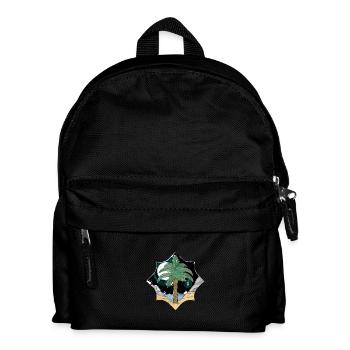 Palme - Kinder Rucksack - Schwarz - Vorne