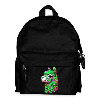 Alpaka - Kinder Rucksack - Schwarz - Vorne