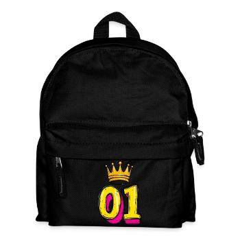 1 Number Jersey Number Crown - Kids' Backpack - black - Front
