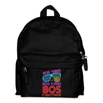80s Vibes Tunes Everything - Kinder Rucksack - Schwarz - Vorne