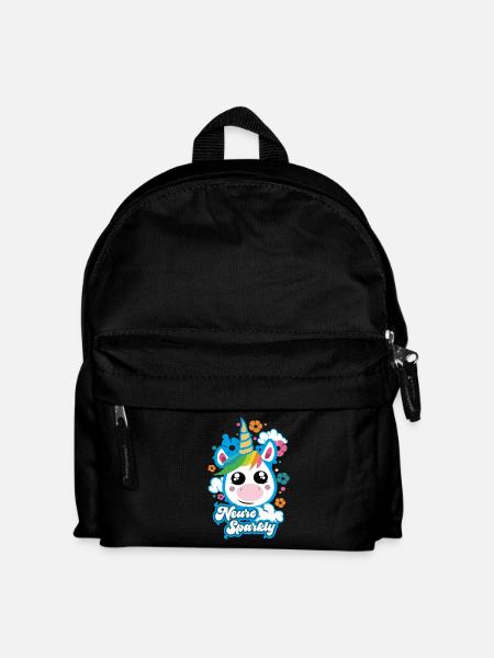 Neuro Sparkly Cute Unicorn - Kids' Backpack - black