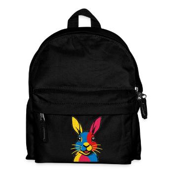 Rabbit Pop Art - Kids' Backpack - black - Front