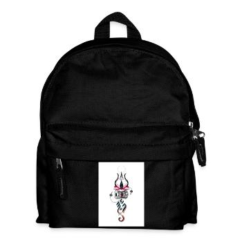 Abstrakter mystischer Lotus mit Trommeln - Kinder Rucksack - Schwarz - Vorne