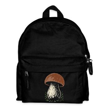 Steinpilz Pilzsammler - Pilze - Spruch - Kinder Rucksack - Schwarz - Vorne