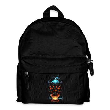 Crâne de Feu et Glace Éclatant - Kids' Backpack - black - Front