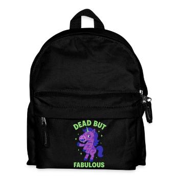 Colorful Unicorn with Saying - Kids' Backpack - black - Front
