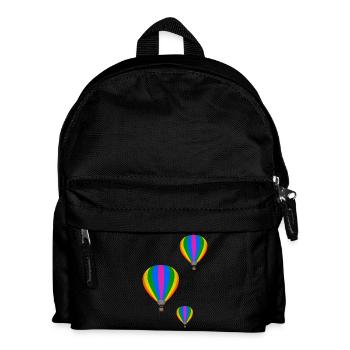 Fliegende Heißluftballons - Kinder Rucksack - Schwarz - Vorne