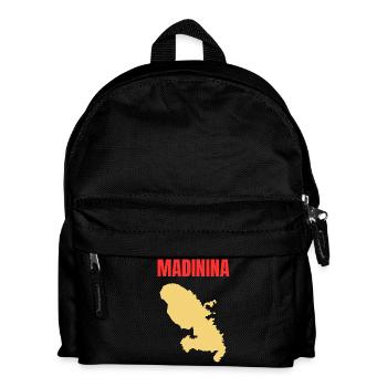 Madinina Martinique T-Shirt mit Karte - Kinder Rucksack - Schwarz - Vorne